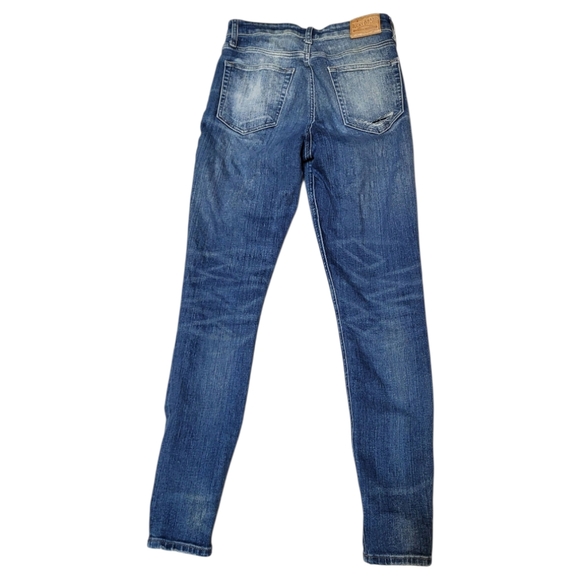 Lucky Brand Blue Bridgette Skinny Jeans with Modern Distressing - Size 4/27 - Picture 2 of 8